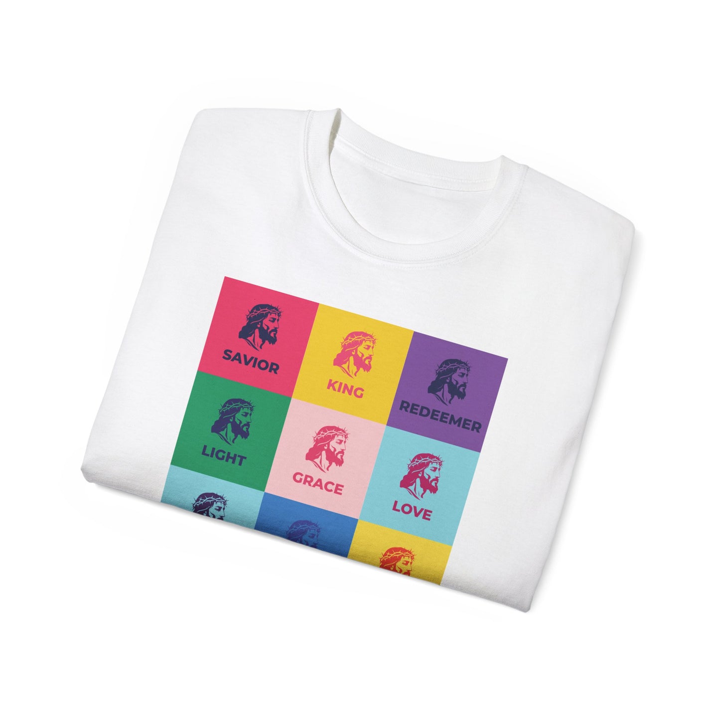 Colorful Faith-Inspired Unisex Ultra Cotton Tee, Christian T-Shirt, Inspirational Spiritual Wear, Gift for Holidays, Praise Apparel