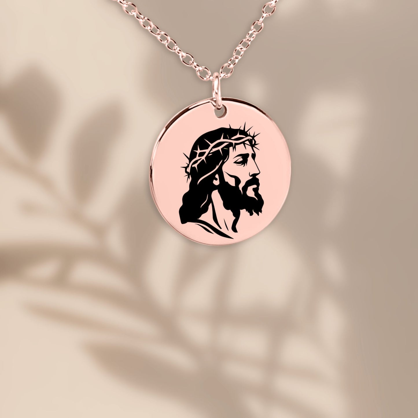 Jesus Necklace for Women – Crown of Thorns Pendant Grace Scripture Card– Christian Gift for Her, Ephesians 2:8-9 Jewelry Faith Encouragement